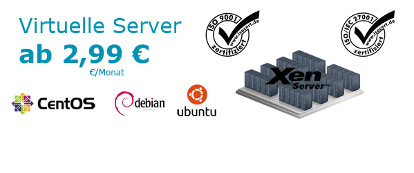 Virtuelle Server ab 2,99 Euro